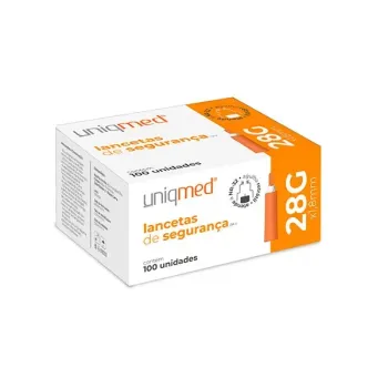 Imagem de 28G X 1,8MM LANCETAS DE SEGURANCA UNIQMED - PAII